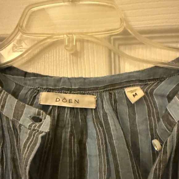 Doen Blue Striped Women's Blouse - Picture 3 of 6